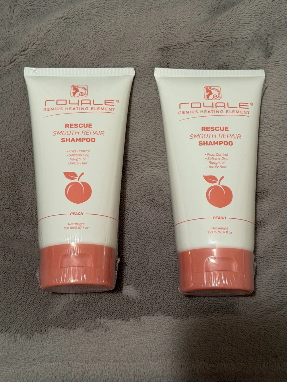 Royale Rescue Smooth Repair Peach Shampoo - White & Peach